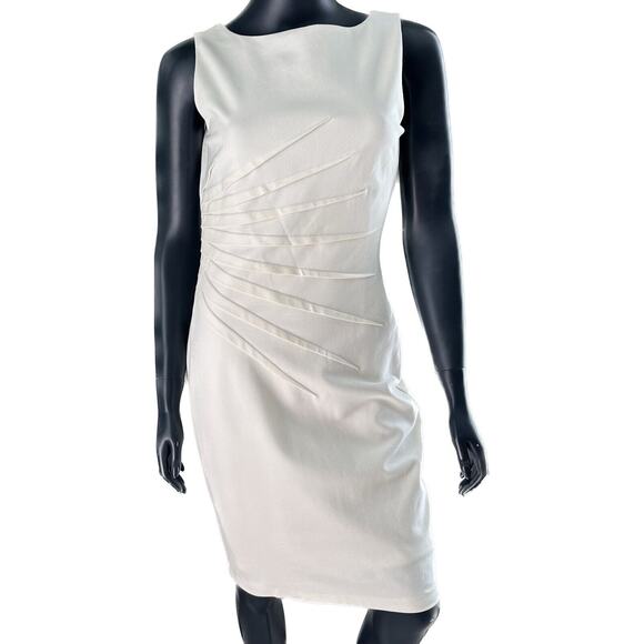 Cache Ivory Sheath Body-Con StarBurst Dress Size 6 - Picture 1 of 8
